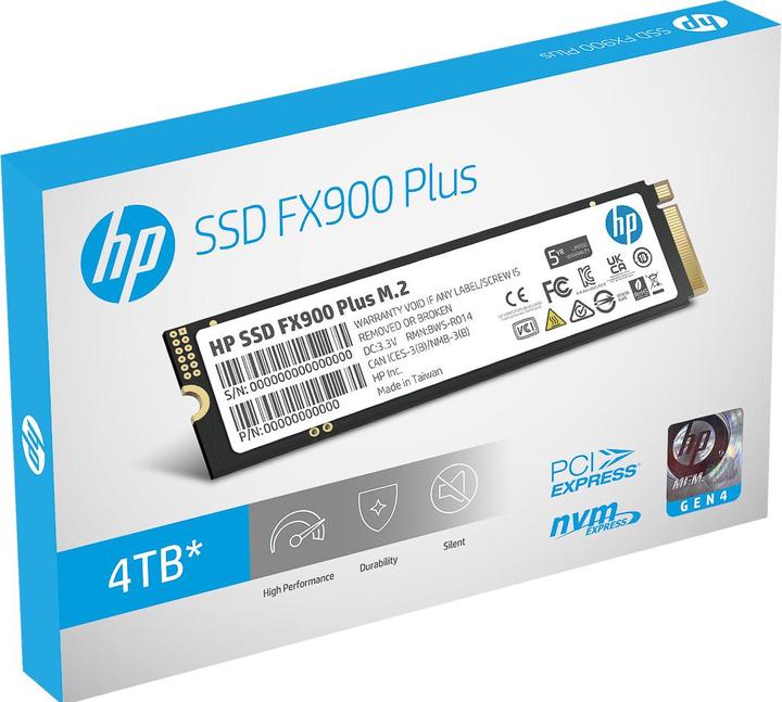 Image du produit HP SSD FX900 PLUS 4TB (4000 Go, M.2 2280)