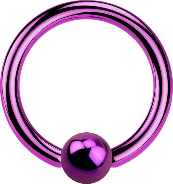 Immagine prodotto Star Piercing Anello di chiusura Micro Ball viola con strato di titanio (Acciaio chirurgico 316L, senza ottone)