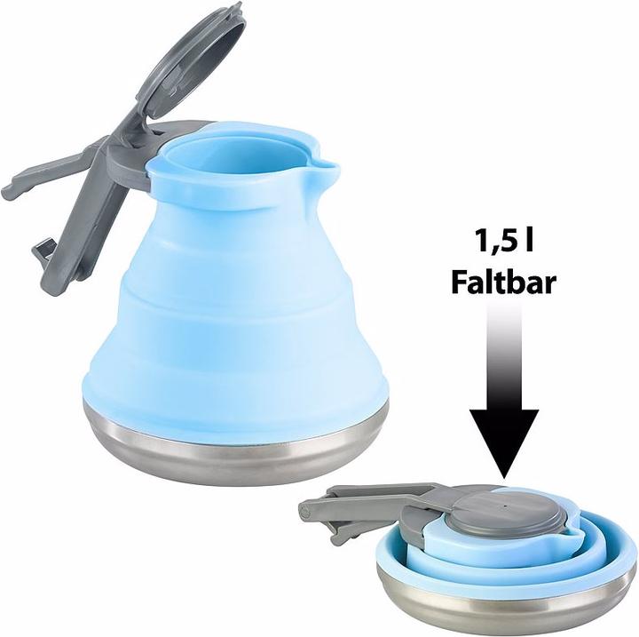 Produktbild Rosenstein & Söhne Faltbarer Silikon-Camping-Wasserkessel