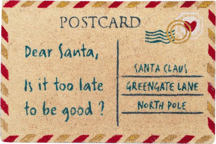 Actual product image Greengate Xmas letter doormat white 40x60cm (40 x 60 cm)