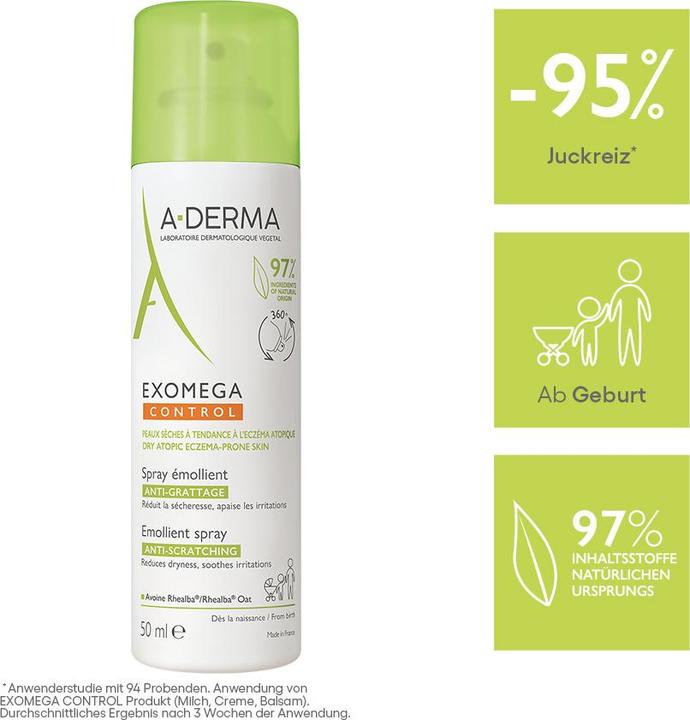 Produktbild A-Derma Exomega Control Emollient Soothing Spray For Dry And Atopic Skin 50Ml (50 ml)