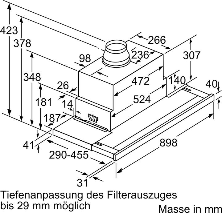 Image du produit Siemens LI99SA684 (Hotte à tiroir, Hotte intégrée)