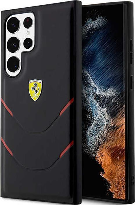 Immagine prodotto Ferrari FEHCS23LPBAK S23 Ultra S918 con custodia rigida nera Linee di stampa a caldo (Samsung Galaxy S23 Ultra)