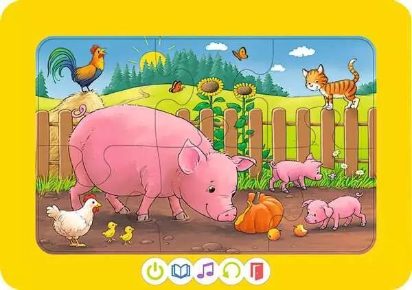 Produktbild Ravensburger tiptoi Puzzle 00229 - 3 erste Puzzles: Bauernhoftiere, niedliche Rahmenpuzzles für (18 Teile)