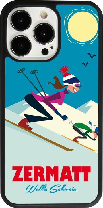 Actual product image PhoneLook Coque Silicone rigide noir Zermatt Ski Downhill (Apple iPhone 13 Pro)