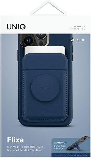 Actual product image Uniq Flixa magnetyczny portfel na karty z podpórką granatowy/navy blue