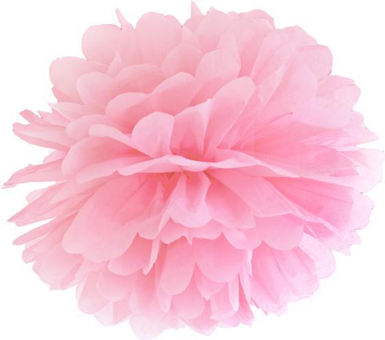 Immagine prodotto Partydeco Pompon di carta velina, rosa chiaro, 25 cm (1 pz.)