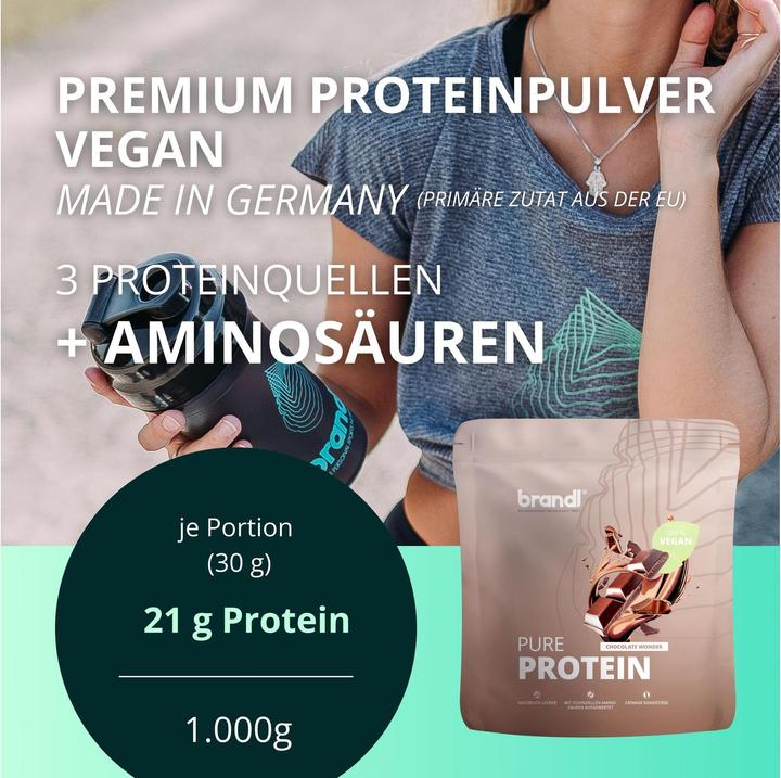 Immagine prodotto Brandl-Nutrition Proteine Pure Vegan (Cioccolato, 1 pz., 1000 g)