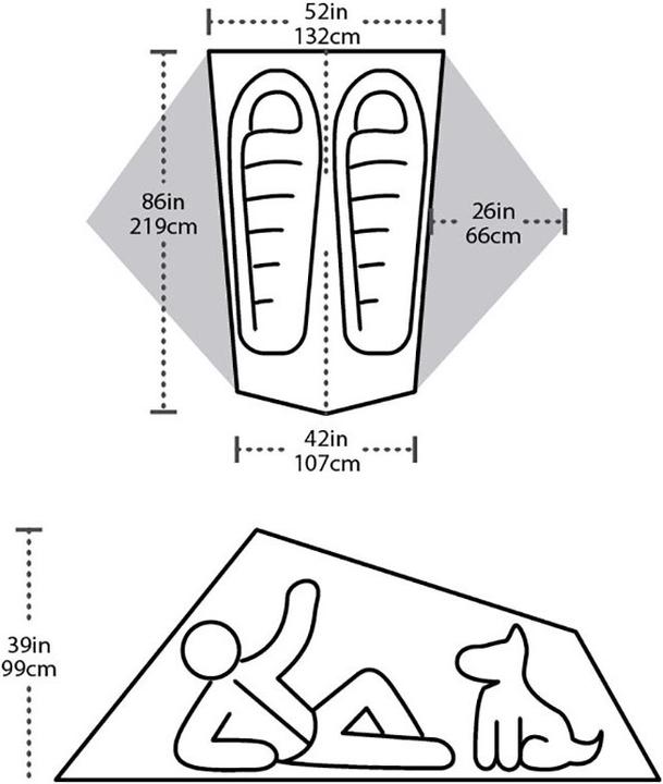 Produktbild Big Agnes Tiger Wall 2 Carbon (Kuppelzelt, 0.77 kg, 2 Personen)