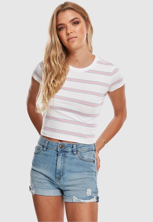 Actual product image Urban Classics Ladies Stripe Cropped Tee (XL)