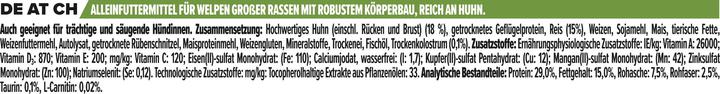 Nutritional values and ingredients Pro Plan Large Puppy Robust (Junior, 1 pcs., 3000 g)