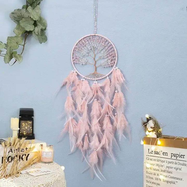 Actual product image Cover-Discount XXL Dream Catcher Tree of Life pink (60 x 16 cm)