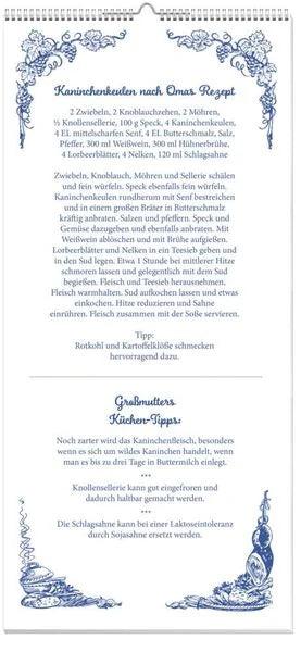 Actual product image Grandmother's kitchen calendar single 2025 (German)
