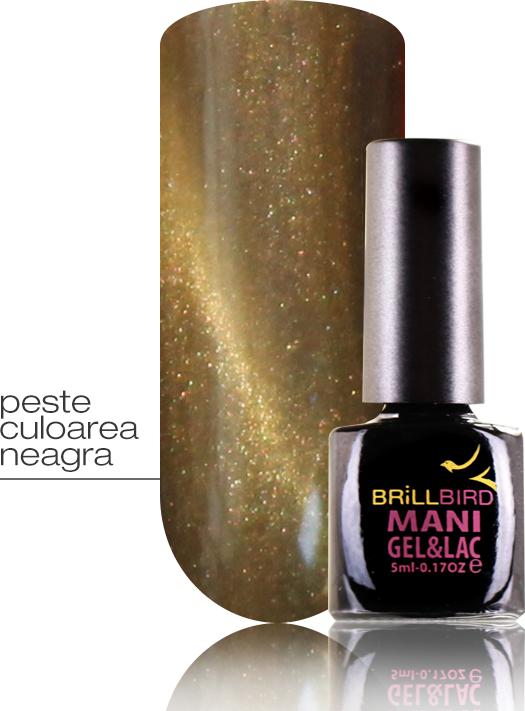 Image du produit BrillBird Gel&Lac Cat Eye "Or" - 5ml (Or, Vernis à ongles effet gel)