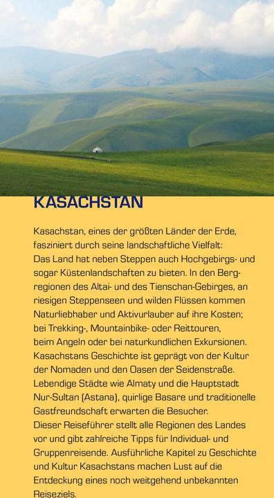 Actual product image Reiseführer Kasachstan (German, Dagmar Schreiber, 2019)