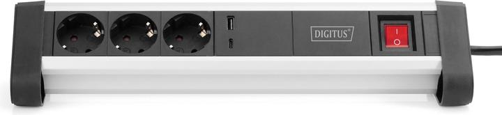 Produktbild Digitus Home & Office Steckdosenleiste 3-fach mit 1 x USB-C™ / 1 x USB A Anschluss (1.50 m)