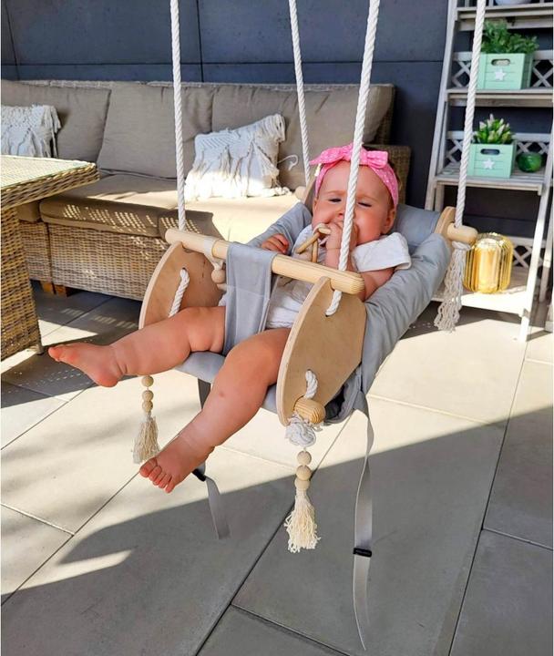 Produktbild Holzecke Babyschaukel Grau