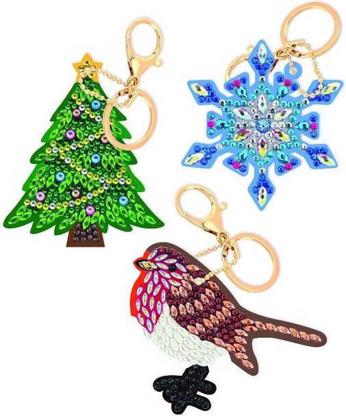 Produktbild Craft Buddy Festive Joy, Crystal Art Keyring Kit