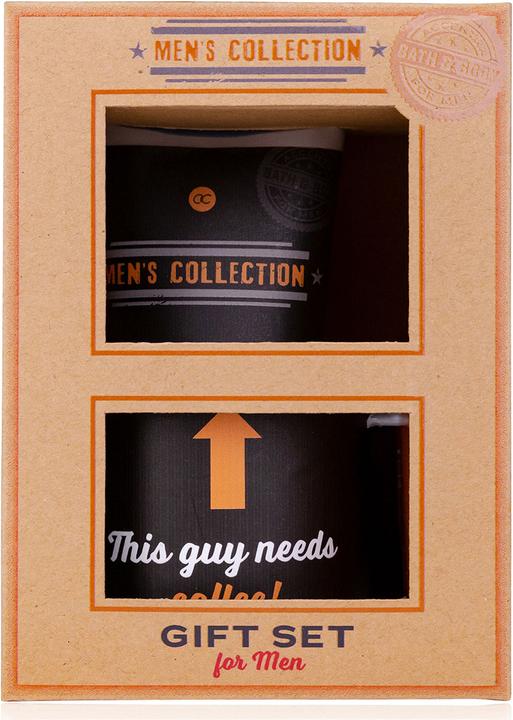 Produktbild Accentra Geschenkset MEN'S COLLECTION in Geschenkbox aus Kraftpapier, inkl. 100ml Duschgel, Kaffeebecher (ca. (Körperpflegeset)