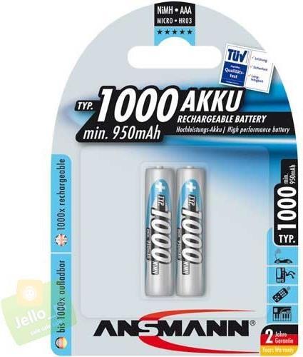 Actual product image Ansmann Battery MaxE AAA (1 pcs., AAA, 800 mAh)