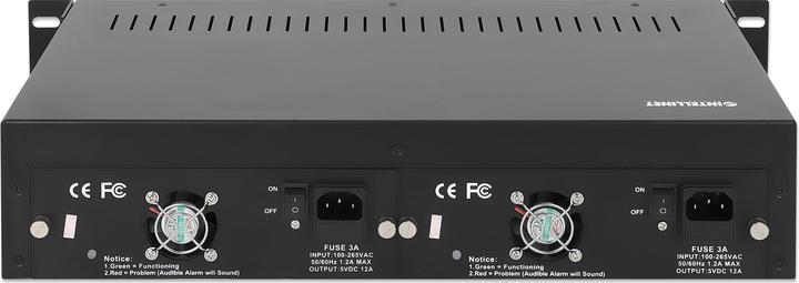 Produktbild Intellinet Medienkonvertergehaeuse 14 Slot 48,26 cm 19Zoll-Rackmount 2 HE redundantes Netzteil im Lieferumfang