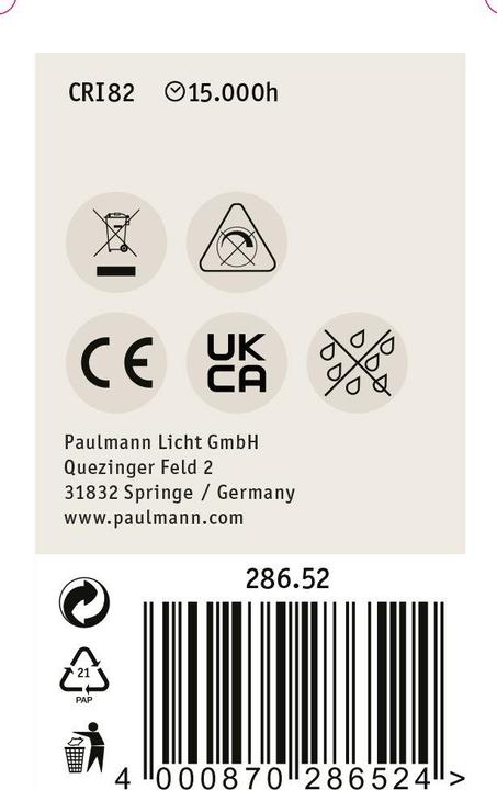 Image du produit Paulmann Gouttes (E14, 6.50 W, 806 lm, 1 x, E)