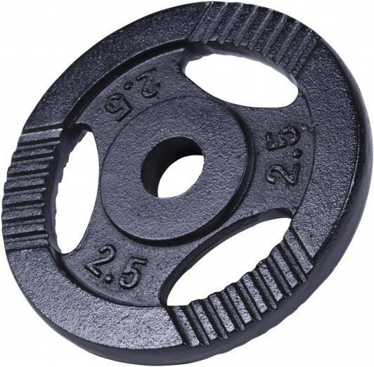 Image du produit Gorilla Sports Plaque de poids en fonte Gripper noir 0,5-20 KG (1 x 2,5 kg)