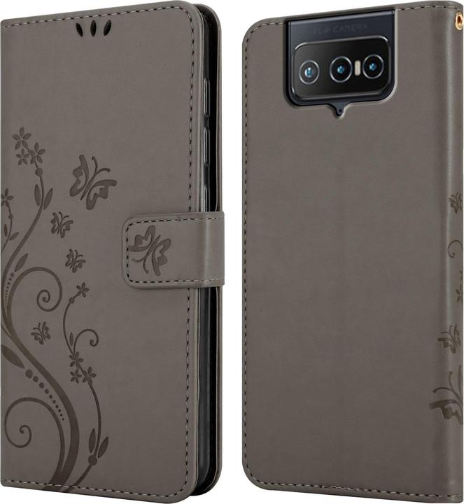 Produktbild Cadorabo Flower Book Hülle (Asus Zenfone 8 Flip)