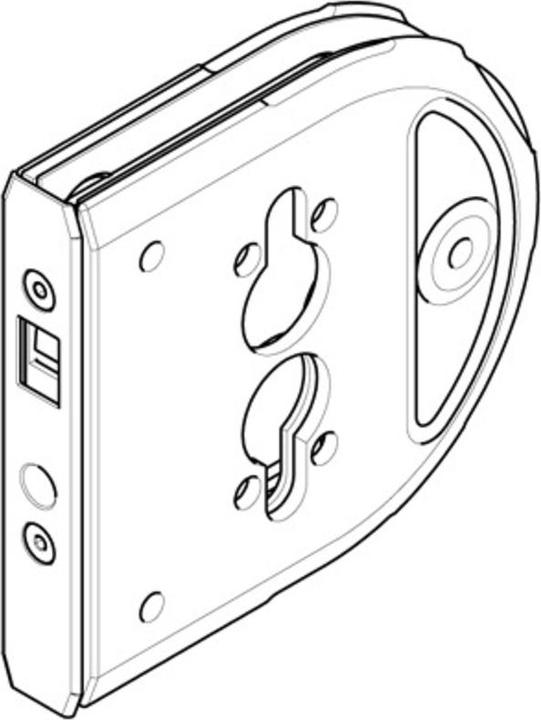 Actual product image HAWA Sliding door lock for all-glass sliding doors -Toplock