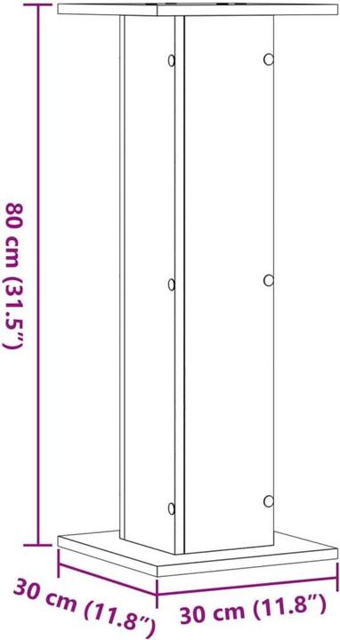 Actual product image VidaXL Speaker stand 2 pcs. 30 x 30 x 80 cm (1 pcs., Stand)
