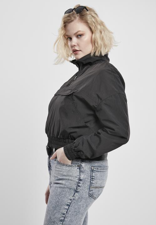 Actual product image Urban Classics Ladies Cropped Crinkle Nylon Pull Over Jacket (XXL)