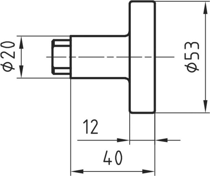 Actual product image Glutz Türknopf 5836-53 PVD schw. M10 (Door knob)