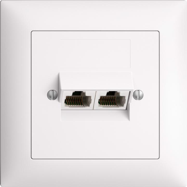 Feller EDIZIOdue outlet 2xRJ45 ITplus