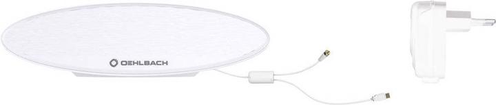 Produktbild Oehlbach Aktive DVB T/T2 Flachantenne Scope Oval T2 Antenne (Zimmerantenne, DVB-T / -T2)