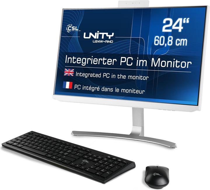 Actual product image CSL All-in-One-PC Unity U24W-AMD / 5700G / 1000 GB / 16 GB / Windows 11 Home (AMD Ryzen 7 5700G, 16 GB, 1000 GB, AMD Radeon Graphics)