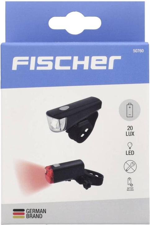 Actual product image Fischer Bicycle lighting set