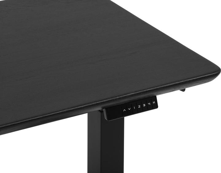 Produktbild Oakywood Standing Desk Holztisch mit Höhenverstellung - aus Massivholz - Schwarz / 140x70 / Schwarz - Oakywoo (140 x 70 cm)
