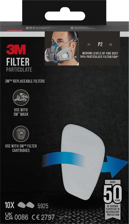 Immagine prodotto 3M Filtro antiparticolato (P2, 10 x)