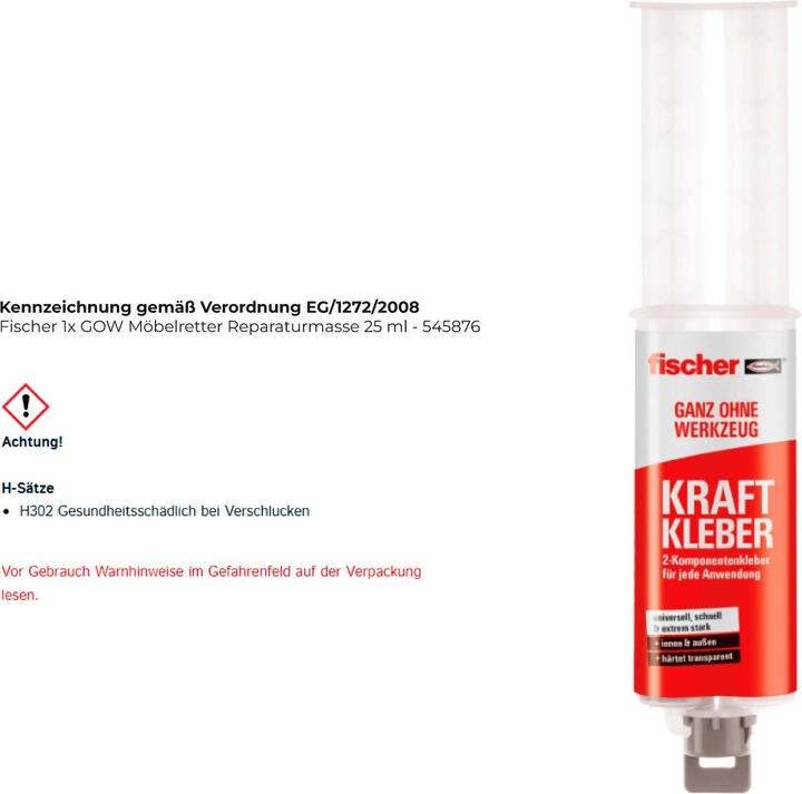 Image du produit Fischer GOW Sauveur de meubles (23 g)