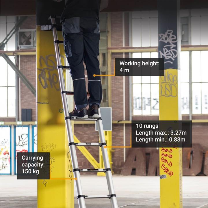 Image du produit Batavia Echelle télescopique professionnelle 3.27m (Échelle télescopique, 327 cm)