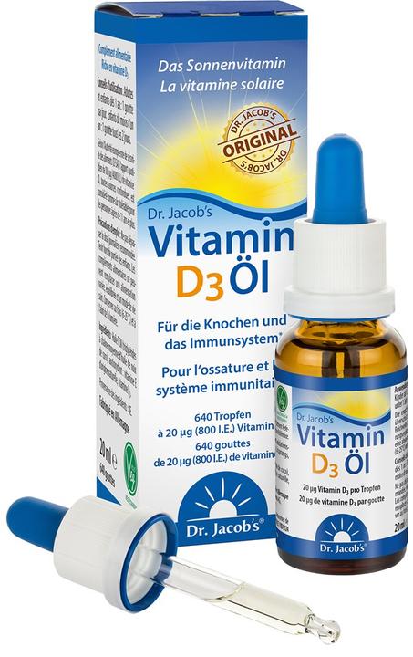 Image du produit Dr. Jacob's Huile de vitamine D3 (1 pièce(s), Gouttes, 70 g)