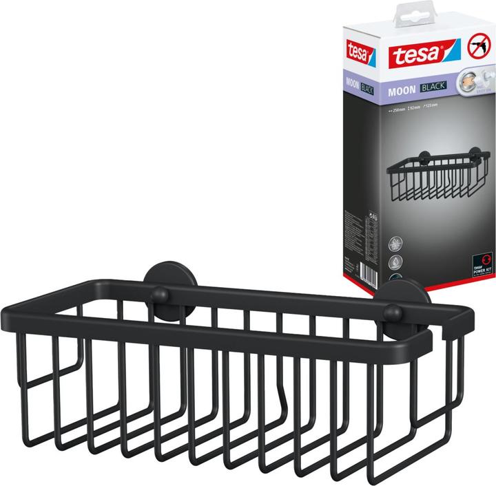 Immagine prodotto tesa Piatto doccia MOON BLACK con soluzione adesiva senza forare (9 x 13 x 29 cm)