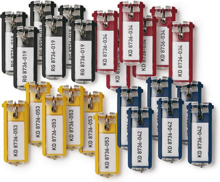 Productafbeelding Durable Sleutelhanger 194927 KEY CLIP Veelkleurig 24 stuks.