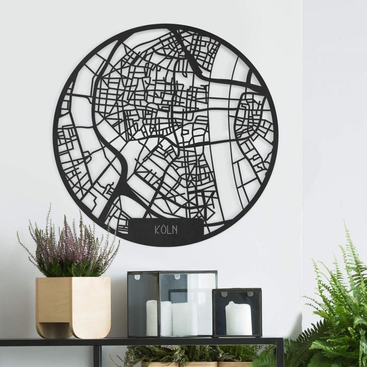 Actual product image Trenddeko City map Cologne (Ø 70 cm)