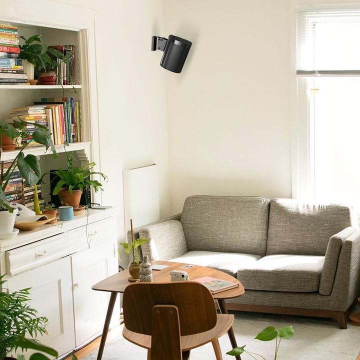 Image du produit LogiLink Support mural pour Sonos One, Play:1, One SL (1 pièce, Installation murale, Rotatif, Inclinable, Pivotant)