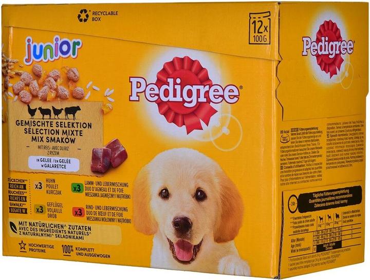 Image du produit Pedigree Junior Selection Mix - Nourriture humide pour chiens - 12x100 g (Junior, 12 pcs, 1200 g)