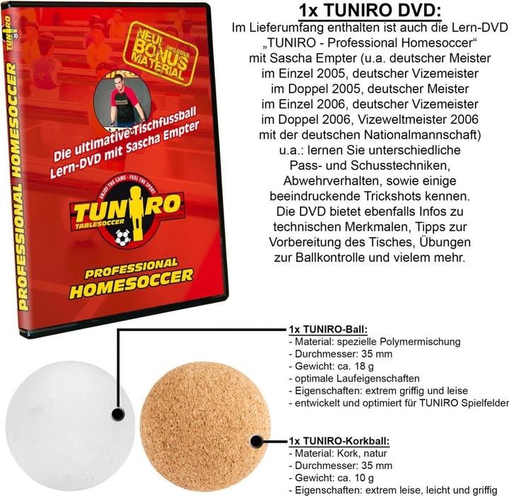 Produktbild Tuniro Kickertisch BASIC Holz Tischkicker