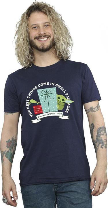 Actual product image Star Wars Mens The Mandalorian Galaxy's Greetings T-Shirt (4XL)