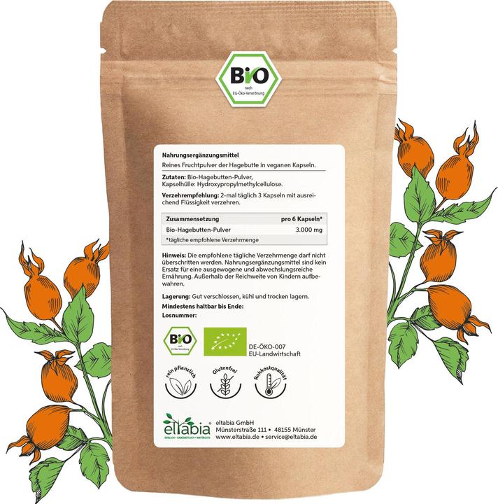Produktbild Eltabia Bio Hagebutten Kapseln 100 (100 Stück, Kapseln)