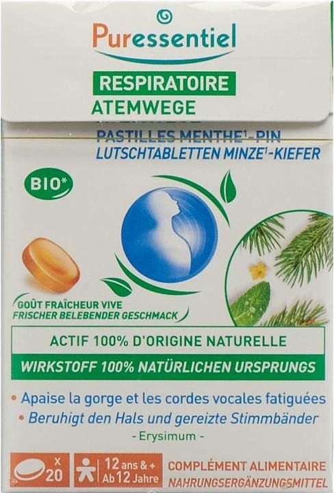Produktbild Puressentiel Lutschtablette Atemwege Minze-Kiefer Lutschtabl (20 Stück)